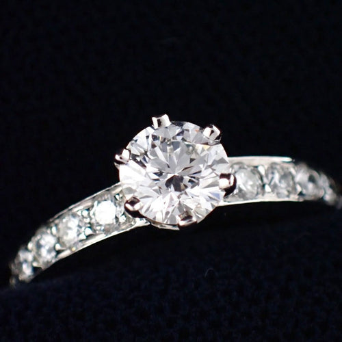 Tiffany Ring 0.55Ct 8 Pt950 F Vs2 Vg None 4507