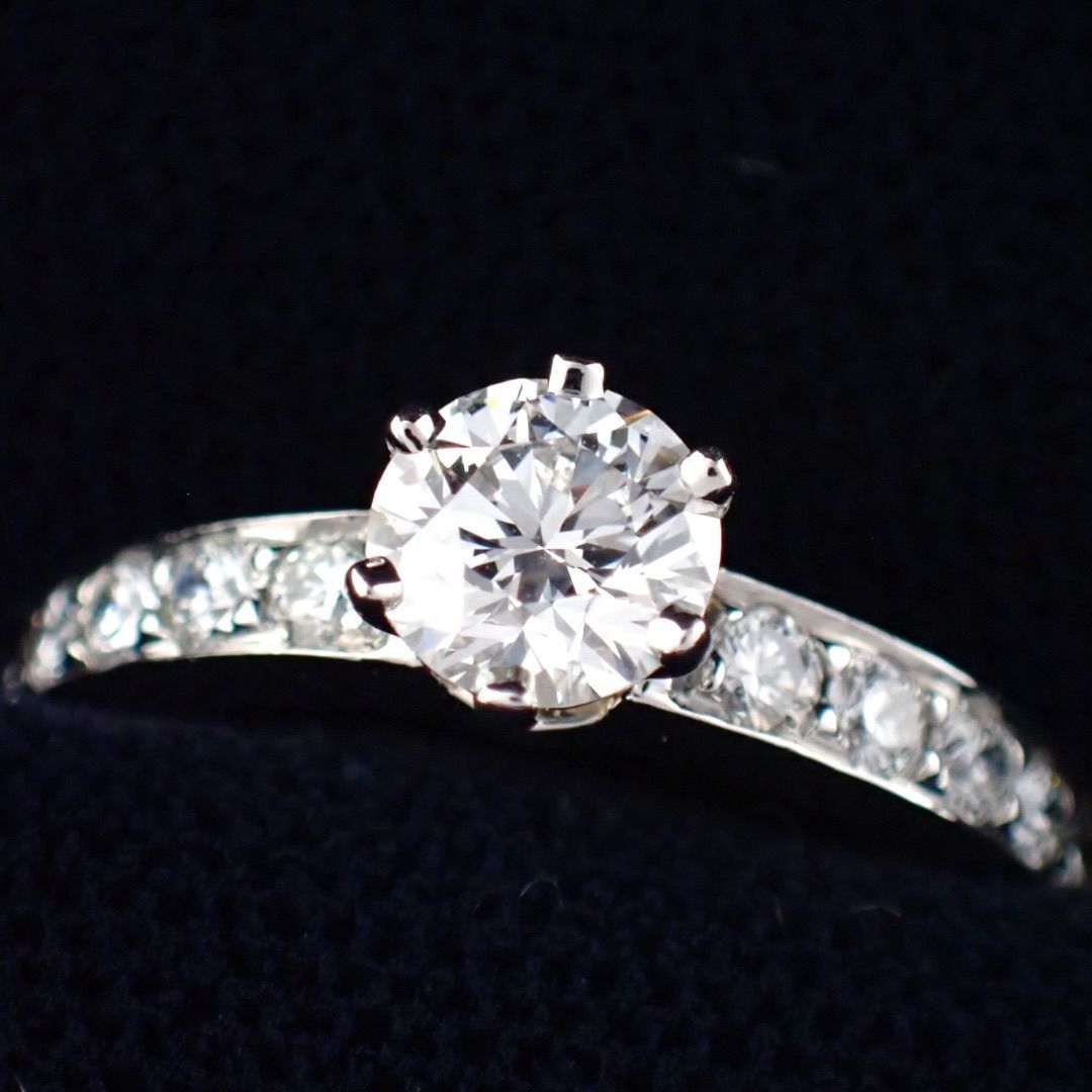 Tiffany Ring 0.55Ct 8 Pt950 F Vs2 Vg None 4507