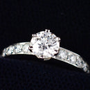 Tiffany Ring 0.55Ct 8 Pt950 F Vs2 Vg None 4507