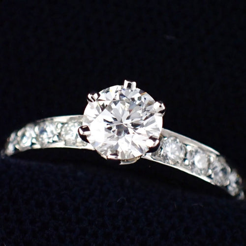 Tiffany Ring 0.55Ct 8 Pt950 F Vs2 Vg None 4507