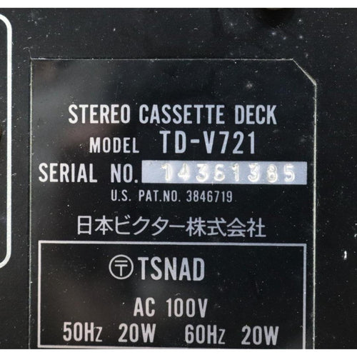 Victor Cd, Md Cassette Decks Td-V721