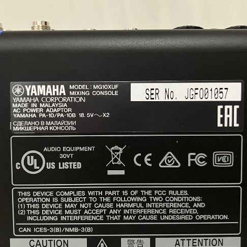 Audio Interface Yamaha Mg10Xuf O11107337