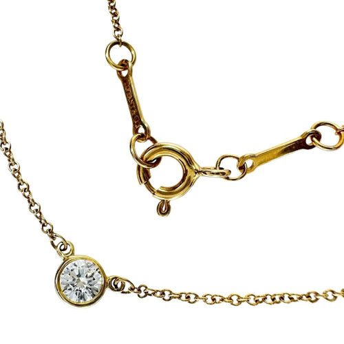 Tiffany Necklace Tiffany&Co./ 0.2Ct) K18 18 1.6G Gd