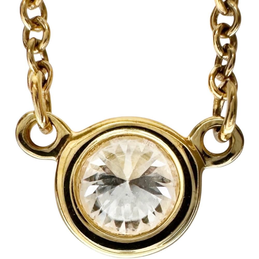 Tiffany Necklace Tiffany&Co./ 0.2Ct) K18 18 1.6G Gd