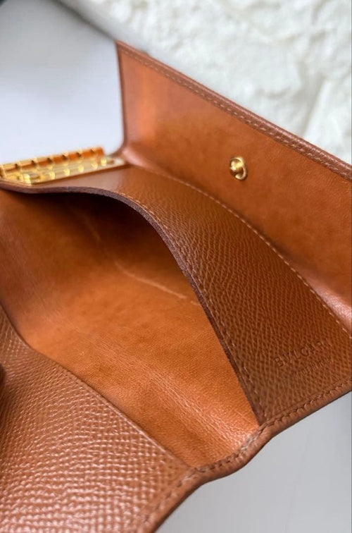 Bvlgari Key Cases Holder Amber Leather