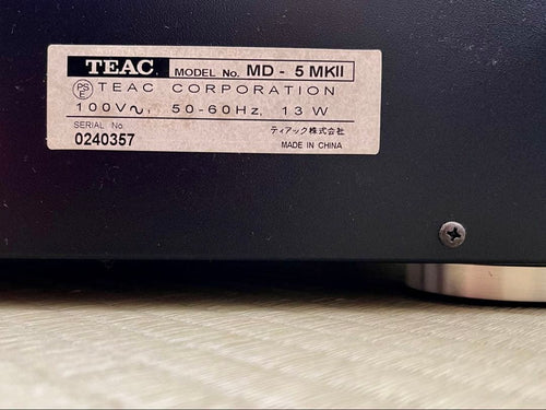 Teac Md Md-5Mkii Mdlp