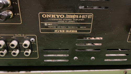 Onkyo Other Integra A-817Gt Fm/Am
