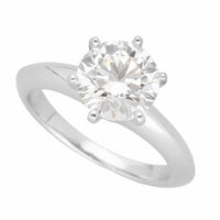 Tiffany Ring Tiffany&Co. (1.52Ct F-Vs1-3Ex) Pt950 6 #46 23420703