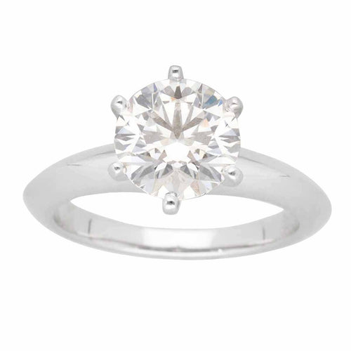 Tiffany Ring Tiffany&Co. (1.52Ct F-Vs1-3Ex) Pt950 6 #46 23420703