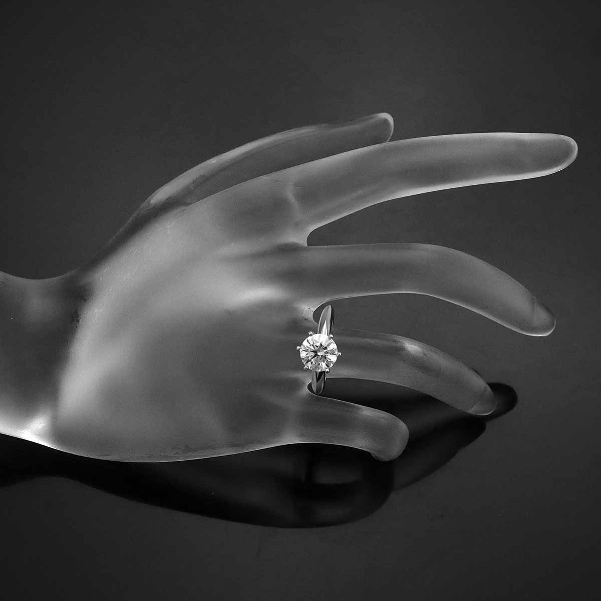 Tiffany Ring Tiffany&Co. (1.52Ct F-Vs1-3Ex) Pt950 6 #46 23420703