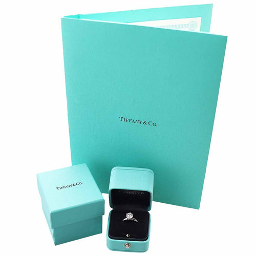 Tiffany Ring Tiffany&Co. (1.52Ct F-Vs1-3Ex) Pt950 6 #46 23420703