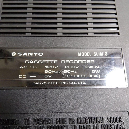 Sanyo Cassette Player Slim 3