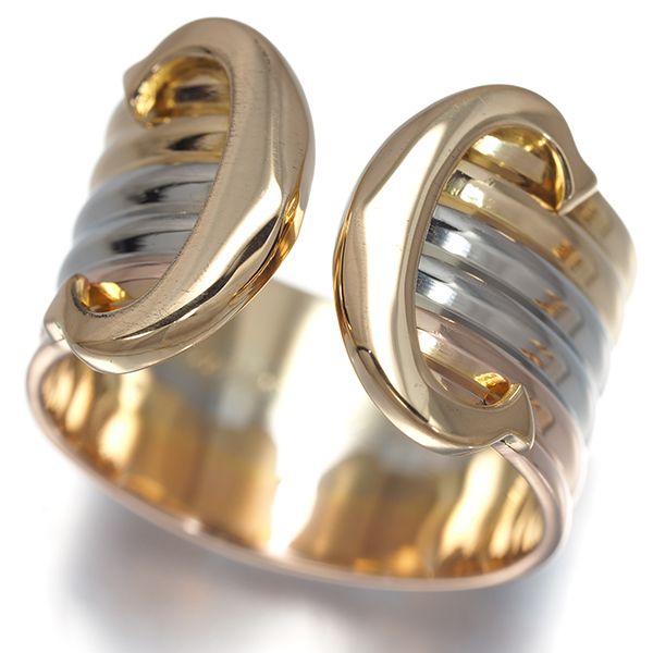 Cartier Ring 2C C C2 Lm 50 K18Yg/Wg/Pg #192815