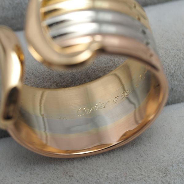 Cartier Ring 2C C C2 Lm 50 K18Yg/Wg/Pg #192815