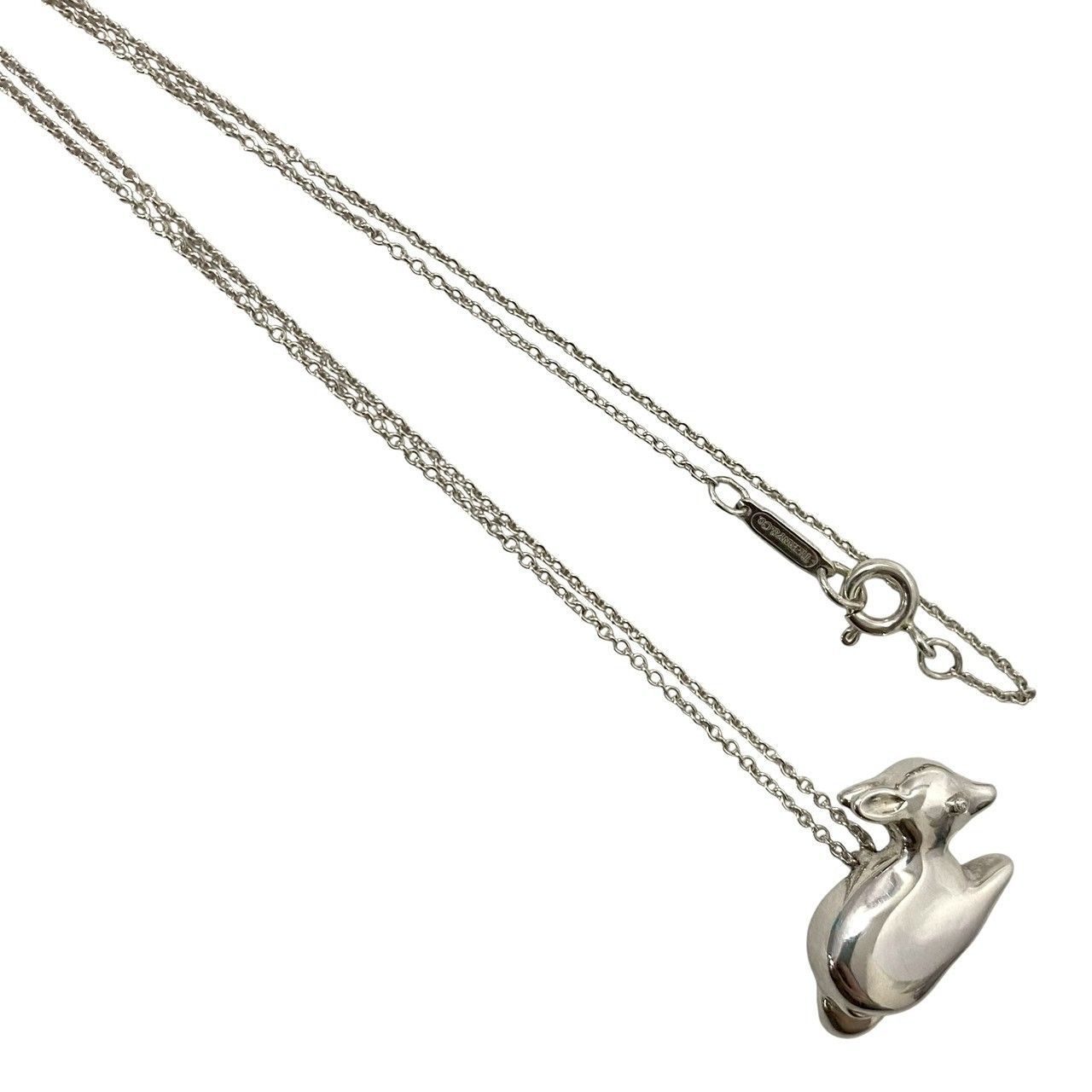 Tiffany Necklace Tiffany&Co. Sv925 Silver/ 3.8G (Ser-7402)