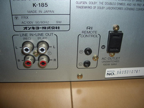 Onkyo Cd, Md Cassette Decks K-185
