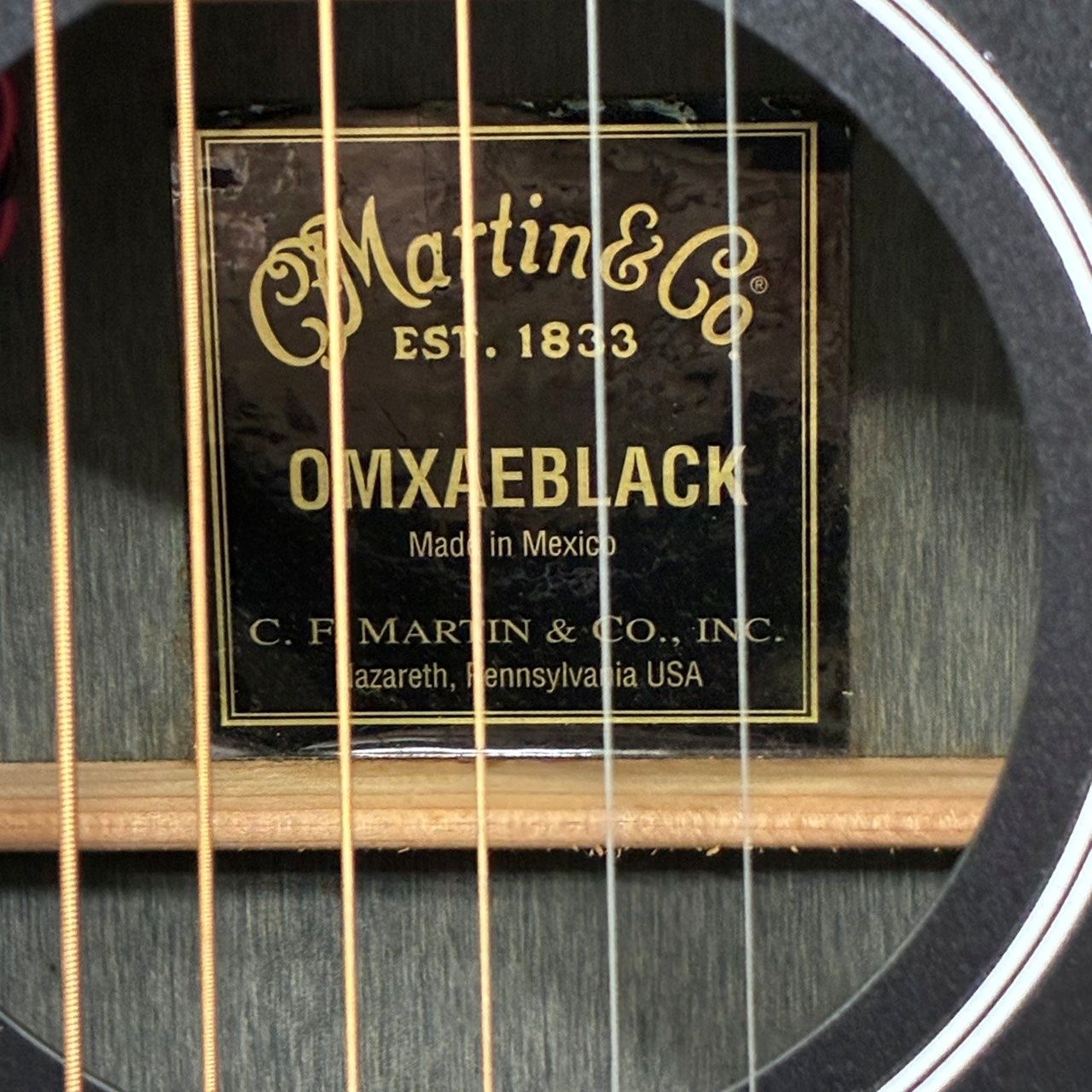 Martin Acoustic Guitar Omxae Black 12602R5