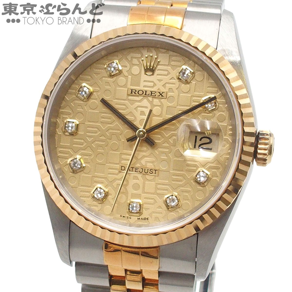Rolex Automatic Winding Clock 10Pd U 16233G K18Yg Ss 101860260
