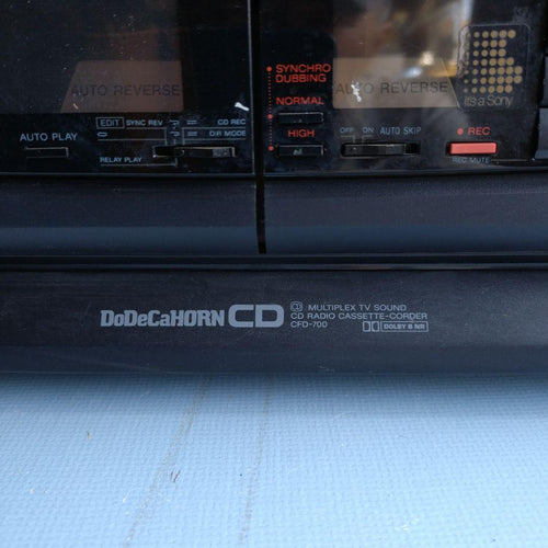 Sony Cd Md Cassette Deck Dodecahorn Cfd-700
