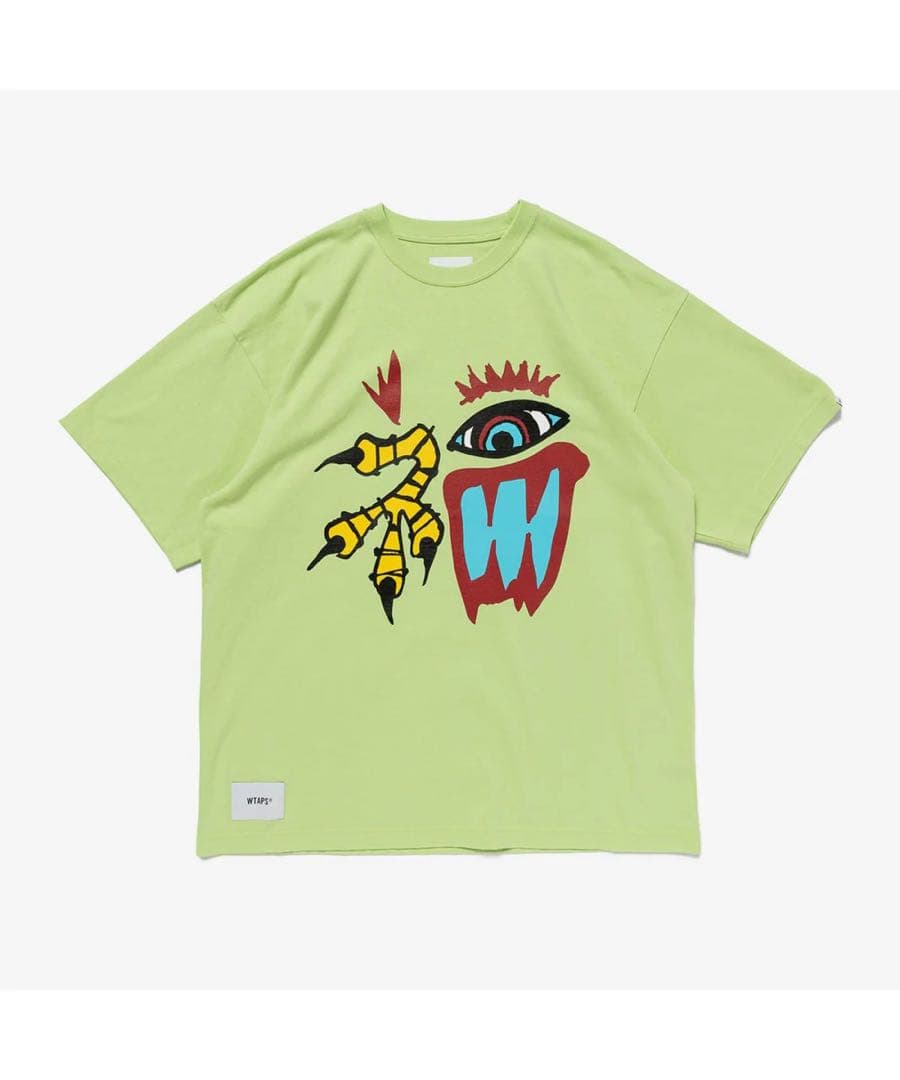 Wtaps T-Shirts Obj 04 Ss Cotton. Fuku Light Green