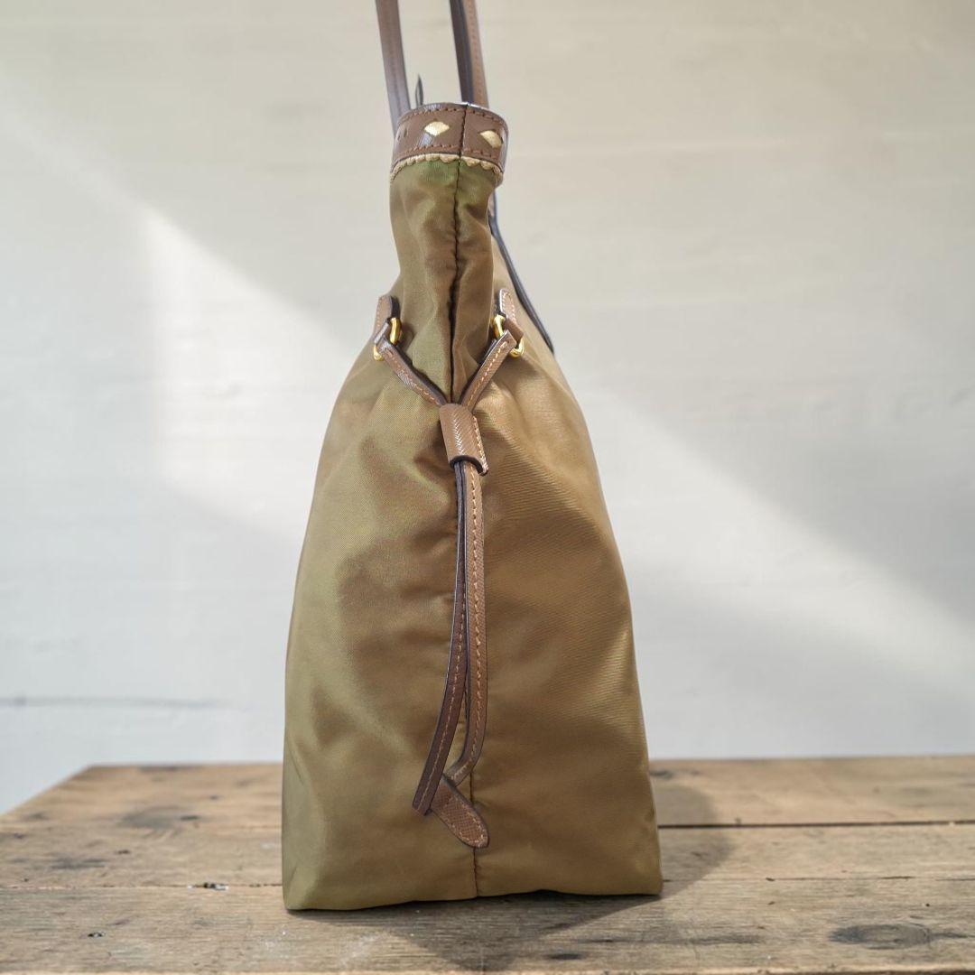 Prada Tote Bags 2Way A4 Khaki
