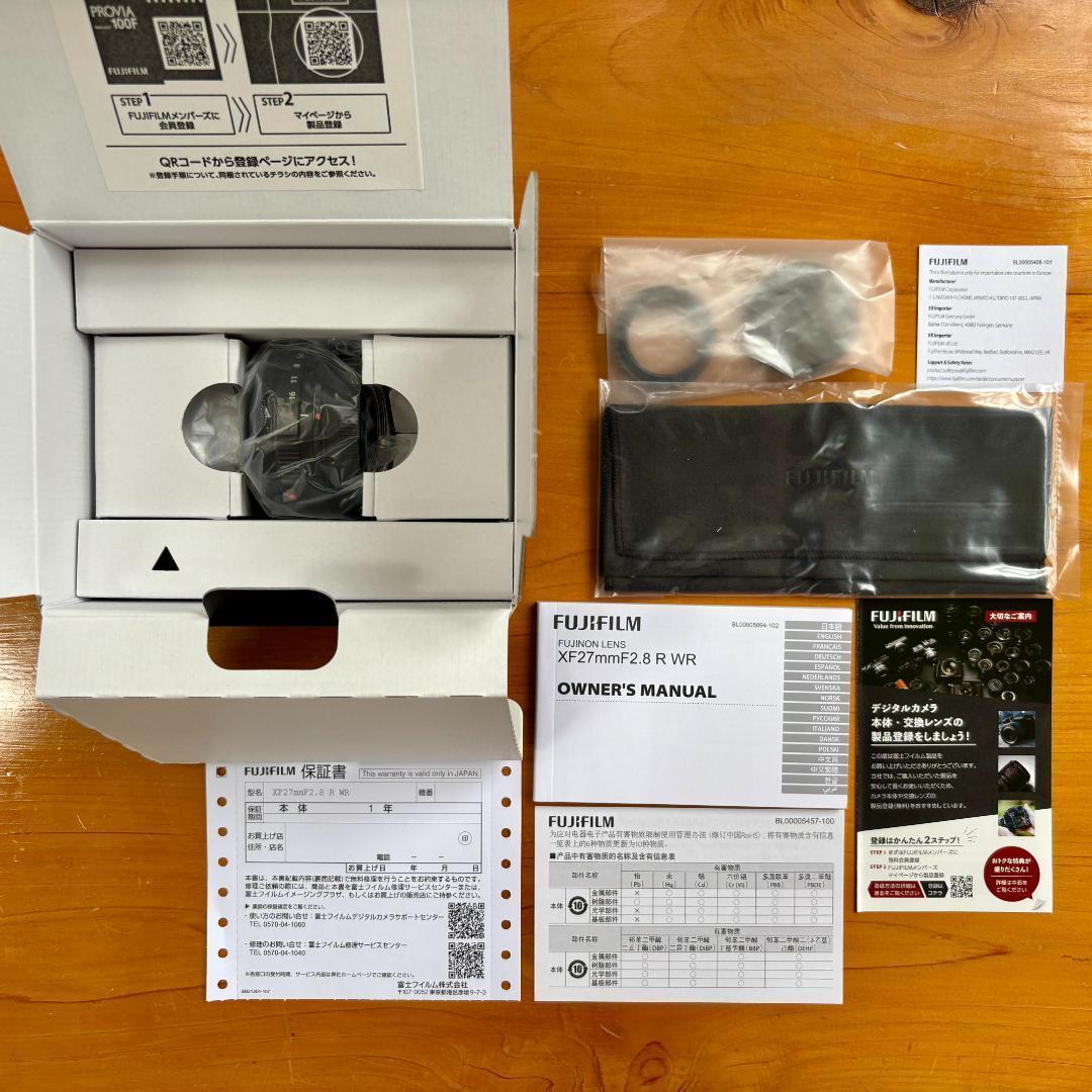 Fujifilm Prime Lenses Xf27Mm F2.8 R Wr X