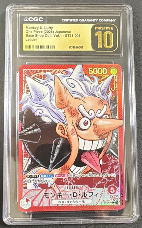 One Piece Card Game Cgc10 Pristine L St21-001 Psa10