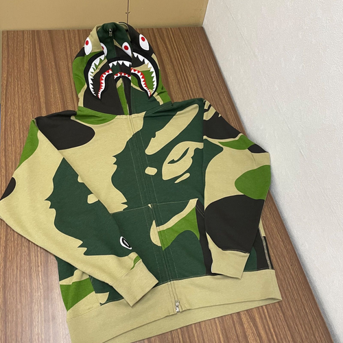 A Bathing Ape Hoodie (B)A Mega Abc Camo Double Shark Relaxed Fit Full Zip L