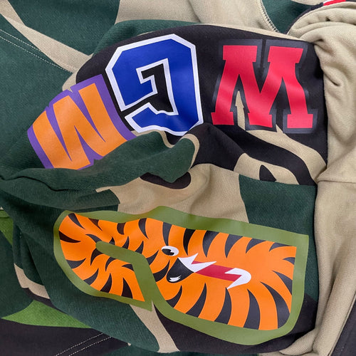 A Bathing Ape Hoodie (B)A Mega Abc Camo Double Shark Relaxed Fit Full Zip L