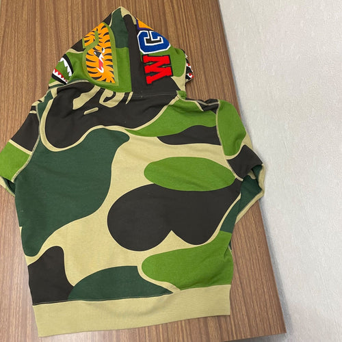 A Bathing Ape Hoodie (B)A Mega Abc Camo Double Shark Relaxed Fit Full Zip L