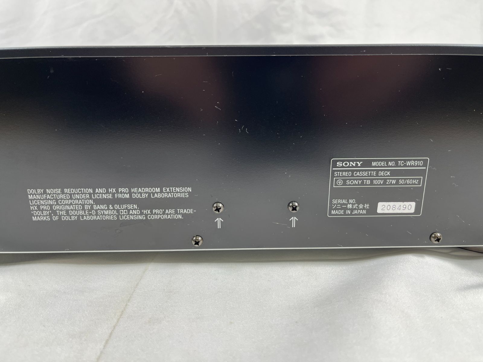 Sony Cd Md Cassette Deck Hx Pro Stereo Tc-Wr910 208490