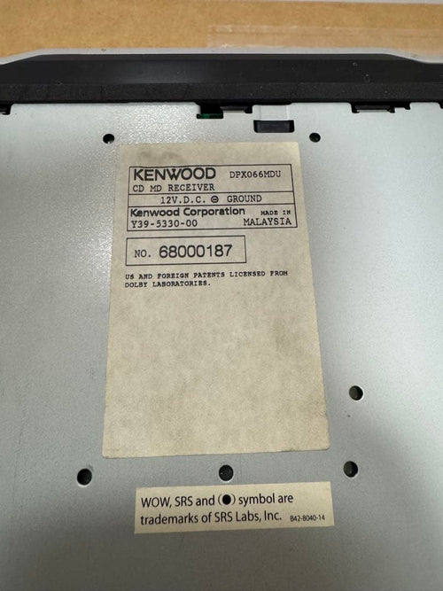 Kenwood Decks, Players Changers Dpx-066Md Cd Md 2Din