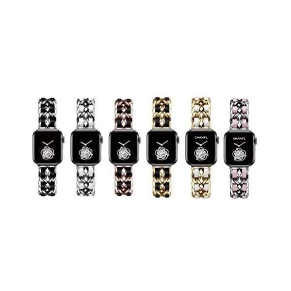 Band Belt Royce&Roland Apple Watch (Gold/White 42/44/45Mm) Gold White