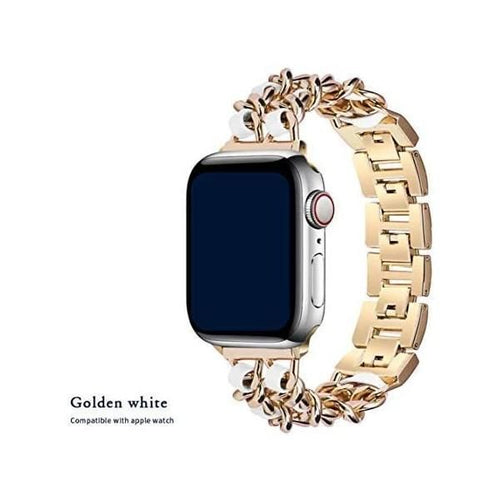 Band Belt Royce&Roland Apple Watch (Gold/White 42/44/45Mm) Gold White