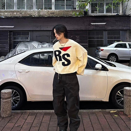 Knitted Tops Sweaters Raf Simons Oversized Intarsia Pull