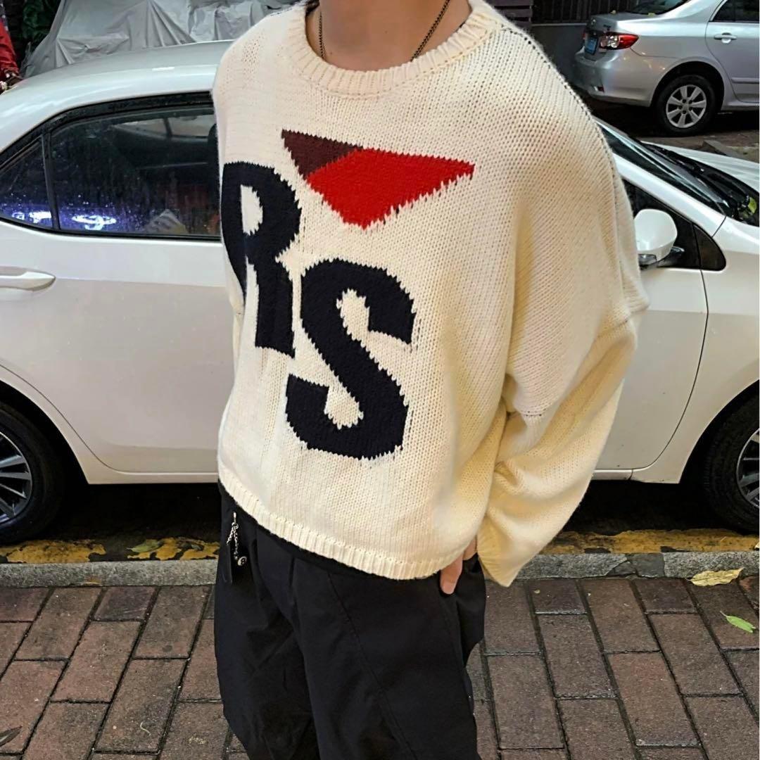 Knitted Tops Sweaters Raf Simons Oversized Intarsia Pull