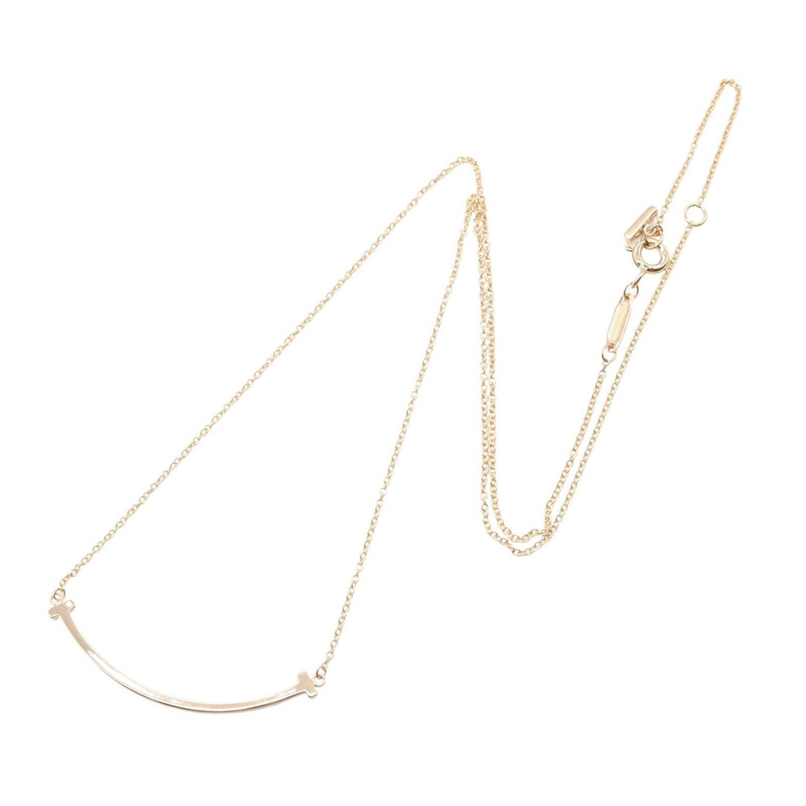 Tiffany Necklace Co T 40.5/45.5 K18Pg Used A