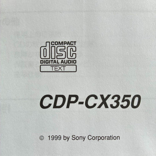 Sony Cd Sacd Player Cdp-Cx350 G