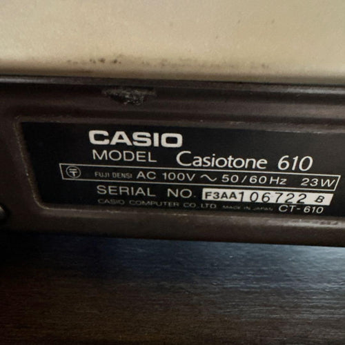 Casio Analog Synthesizers Casiotone 610 Ct-610