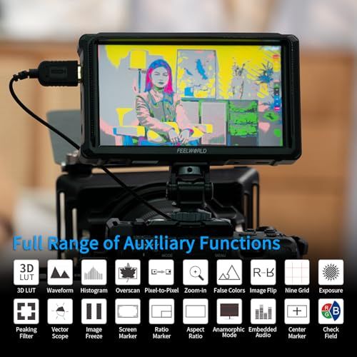 Others R Feelworld Fw568 Pro 6 1200Nit Dslr F750 4400Mah 3D Lut 4K 60Hz Hdmi