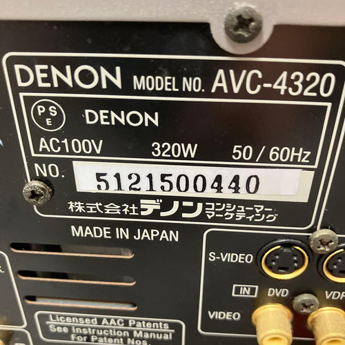 Denon Av Amplifiers Avc-4320