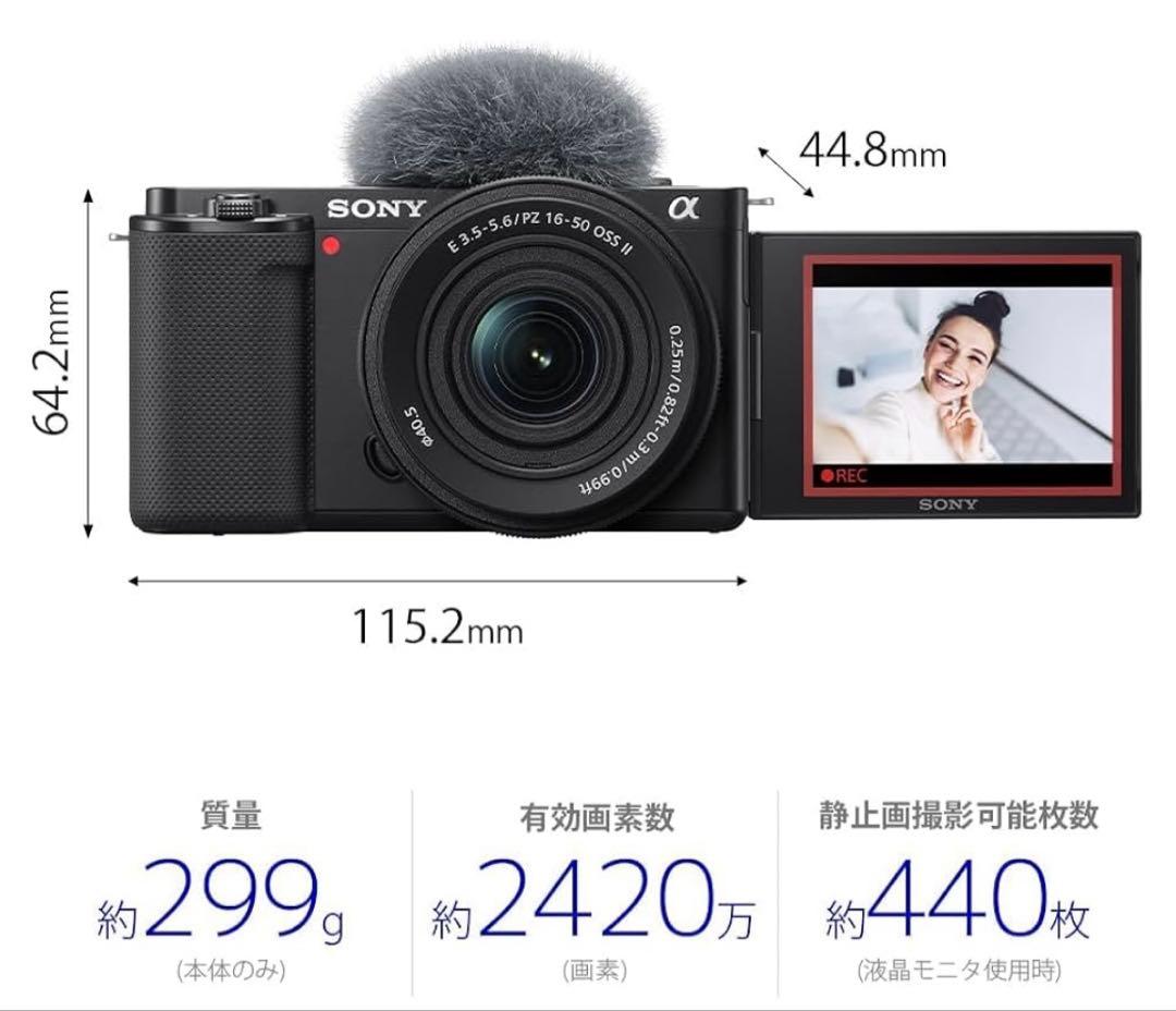Mirrorless Interchangeable Lips Sony Zv-E10 4K
