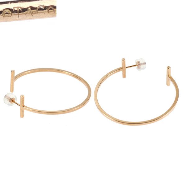 Tiffany Earrings (For Both Ears) K18Pg T