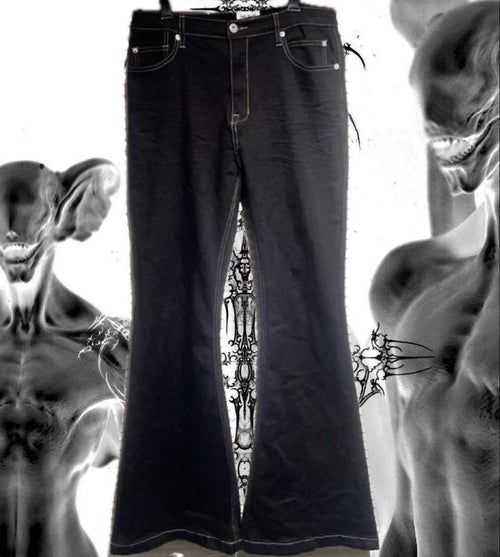 Rick Owens Drkshdw Bootcut Jeans Flare Black Denim Drk Shdw