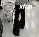 Rick Owens Drkshdw Bootcut Jeans Flare Black Denim Drk Shdw