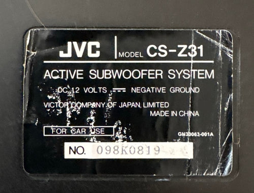 Jvc Subwoofer