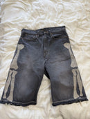 Kapital Shorts Bermuda Bone Denim Half Pants 32 Black