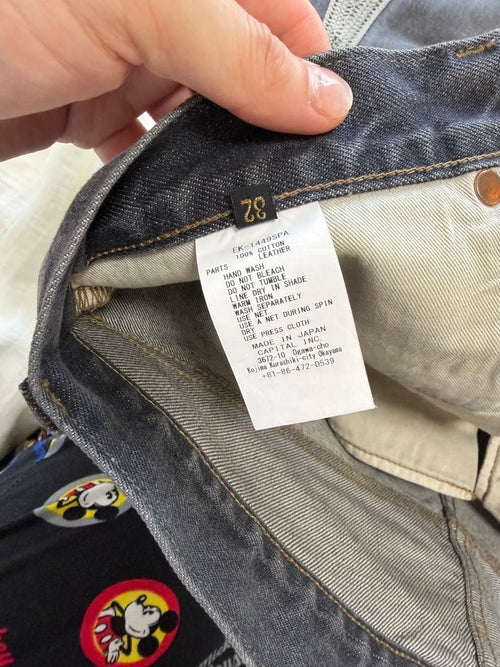 Kapital Shorts Bermuda Bone Denim Half Pants 32 Black