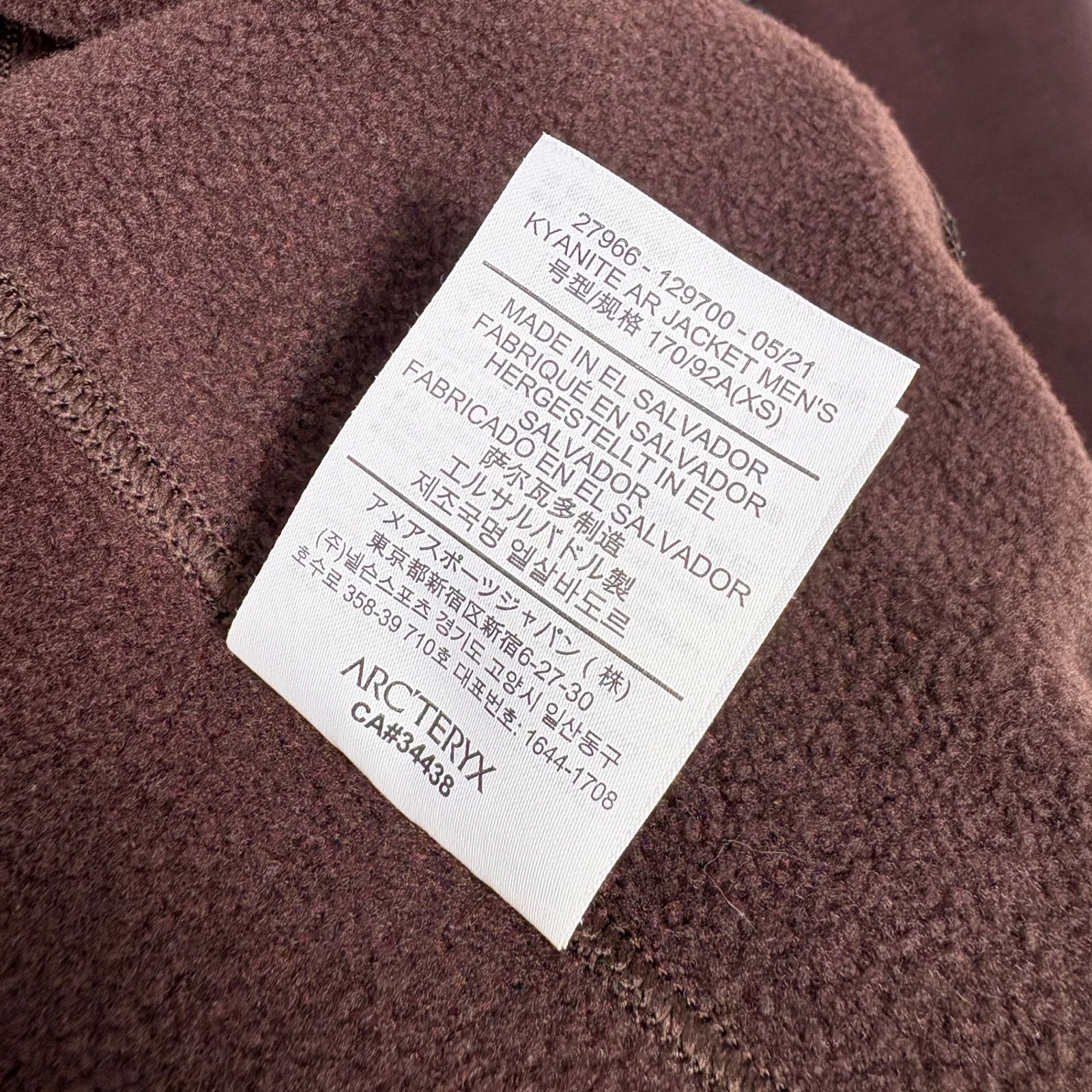 Arc'Teryx Freeze Men'S Xs Ar Kyanite Jacket Phantasm Z00058016