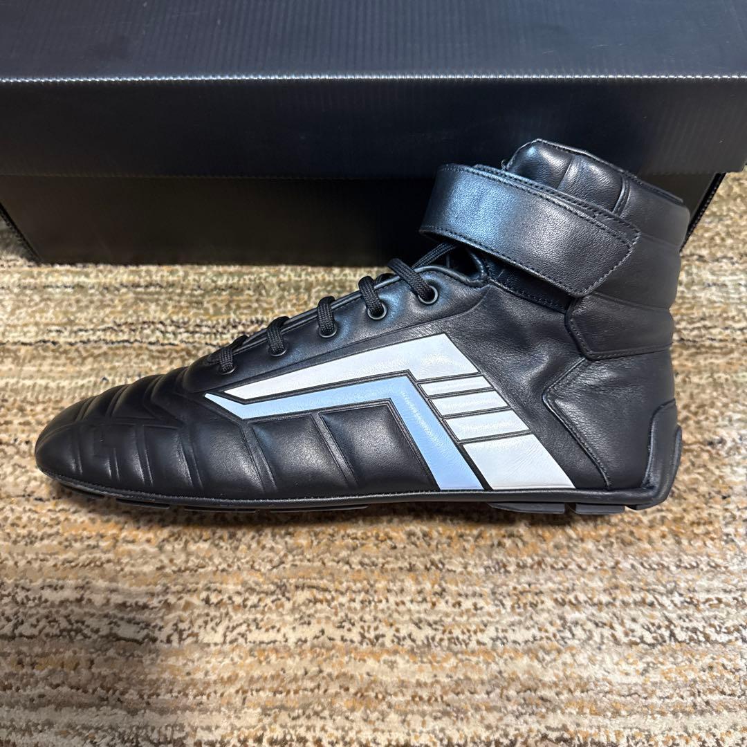 Prada Sneakers Leather High Trainers Sneaker Rev